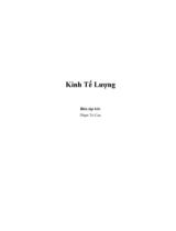 Kinh tế lượng  Kinh tế lượng